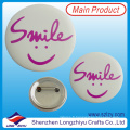 Boutons de boutons de visage souriants Badge en étain avec conception personnalisée disponible